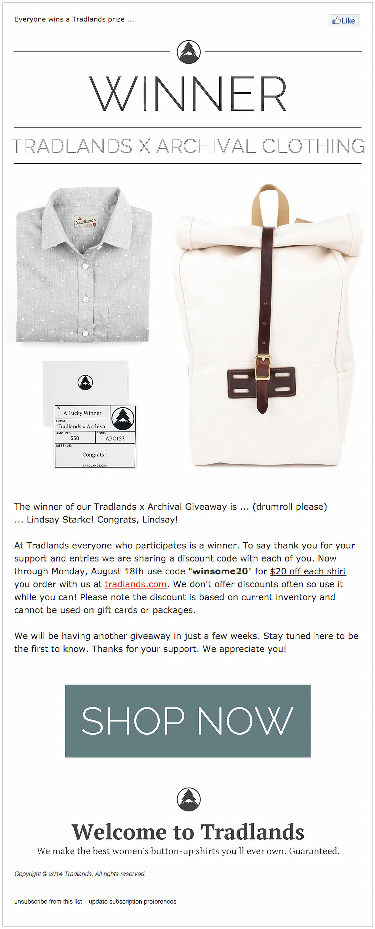 Contest Consolation Email