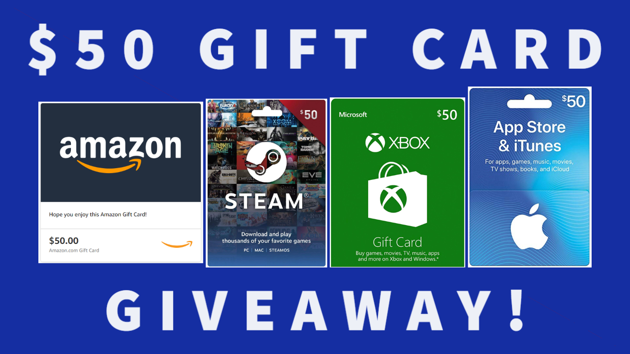 50 Gift Card of Your Choice Giveaway+